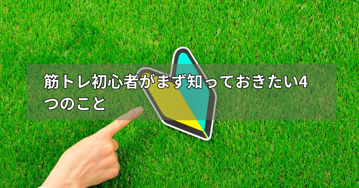 筋トレ初心者がまず知っておきたい4つのこと
